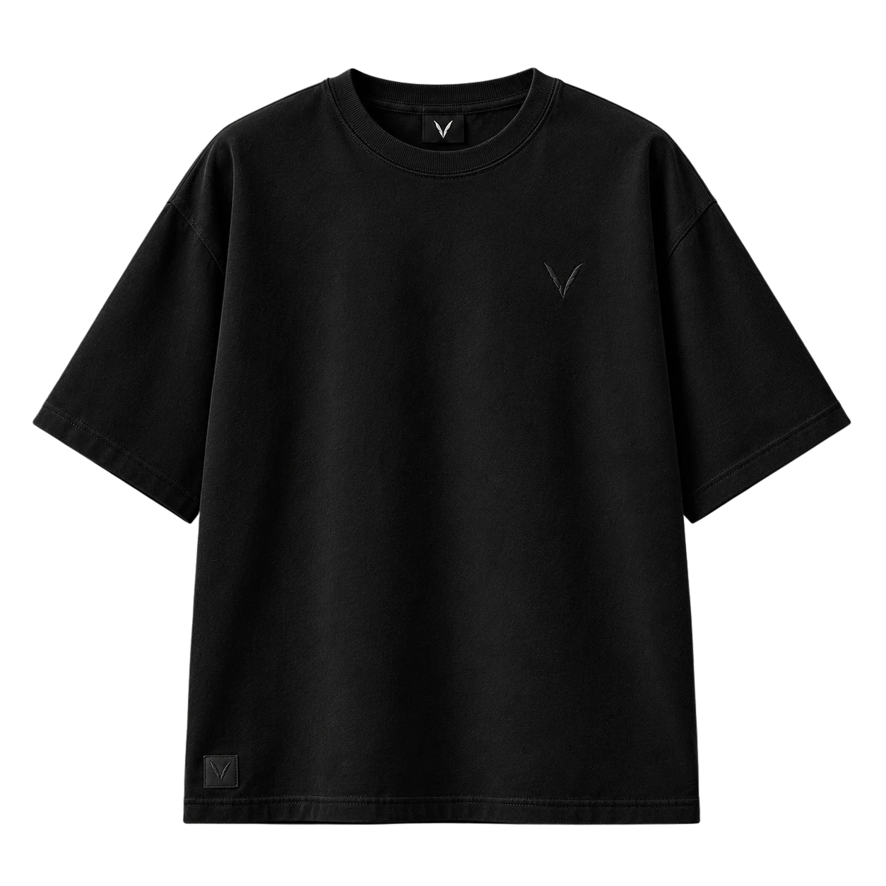 Vervaine black t shirt front — concept image