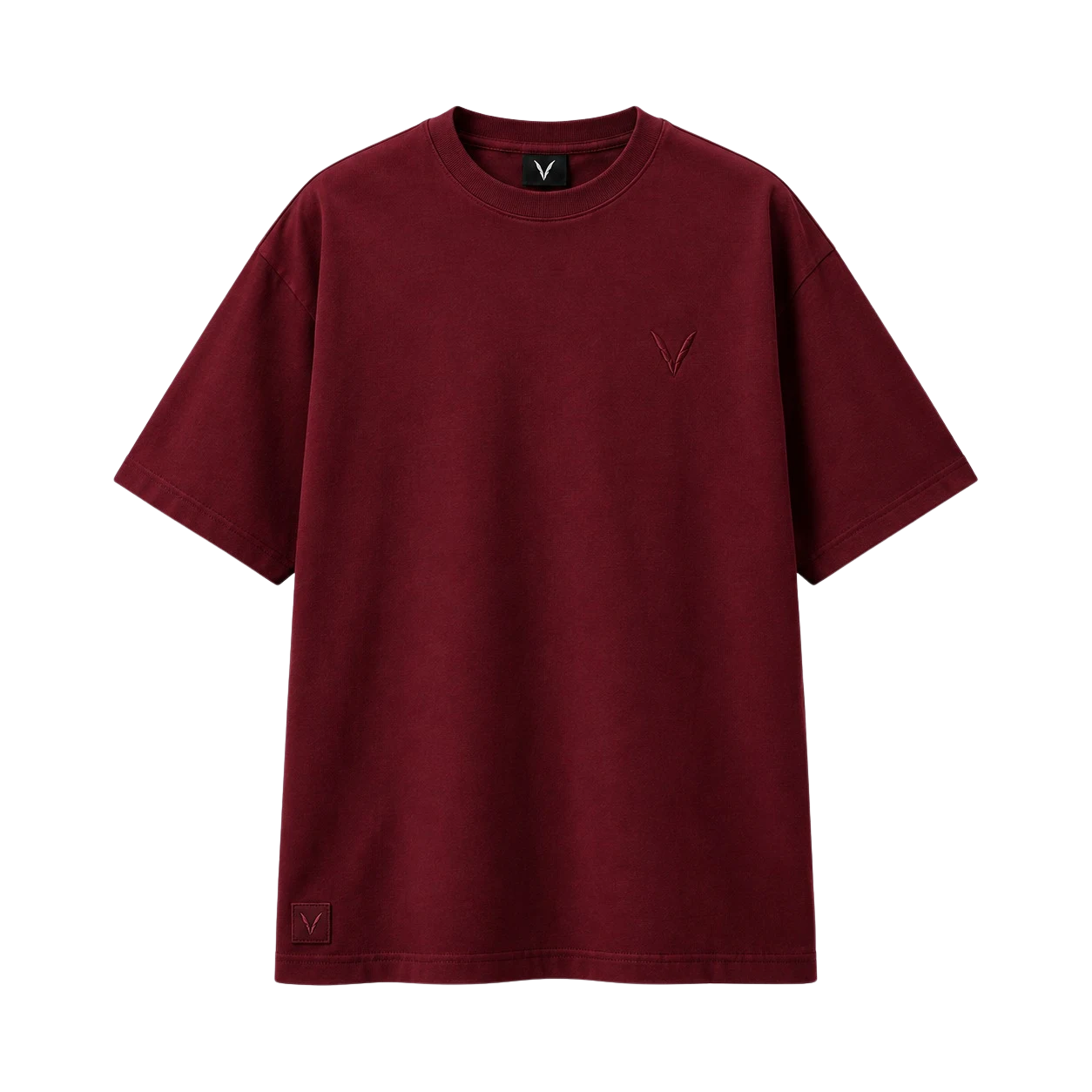 Vervaine burgundy t shirt front — concept image