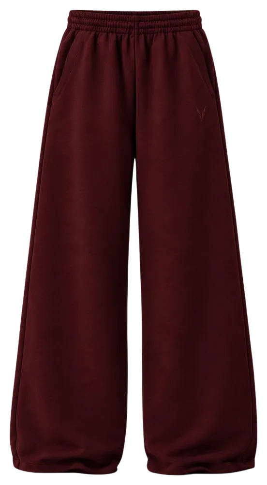 Vervaine Burgundy sweatpants, front